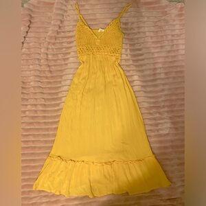 Hint of Blush Yellow Juniors Sundress